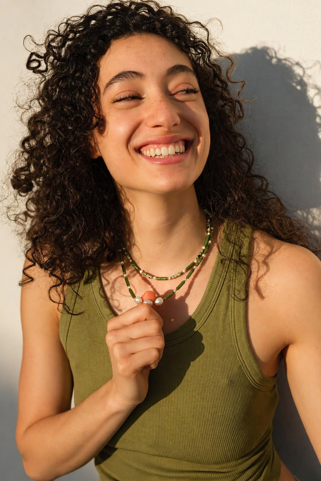 Sango | Olive Jade, Jasper & Pearl