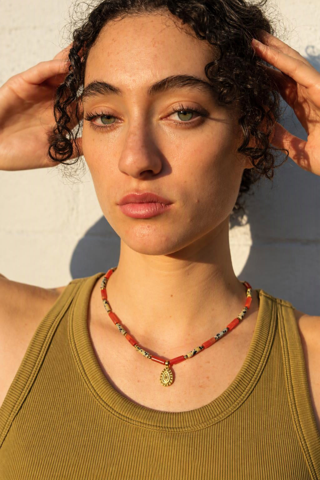 Simba | Jasper & Carnelian Pendant