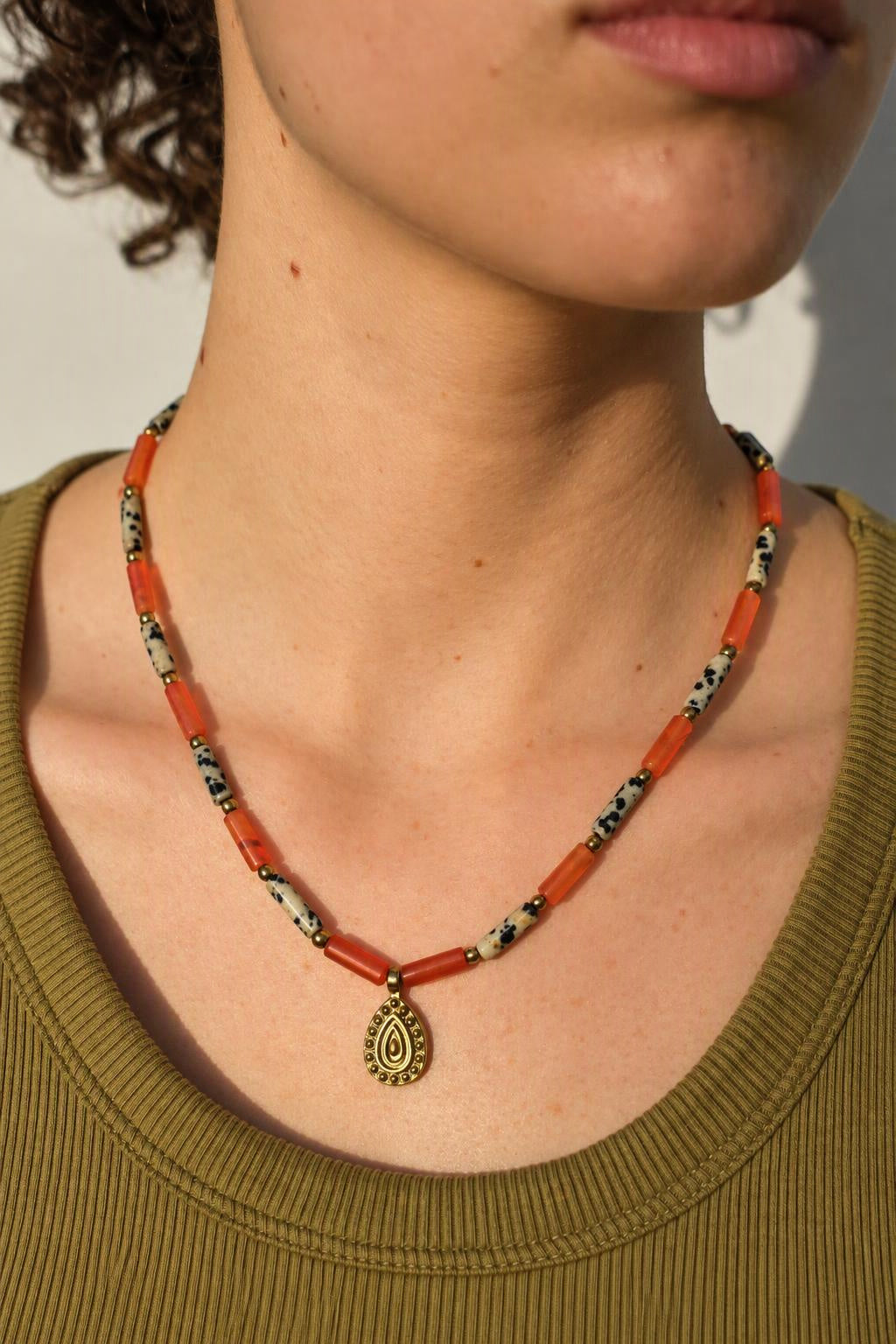 Simba | Jasper & Carnelian Pendant