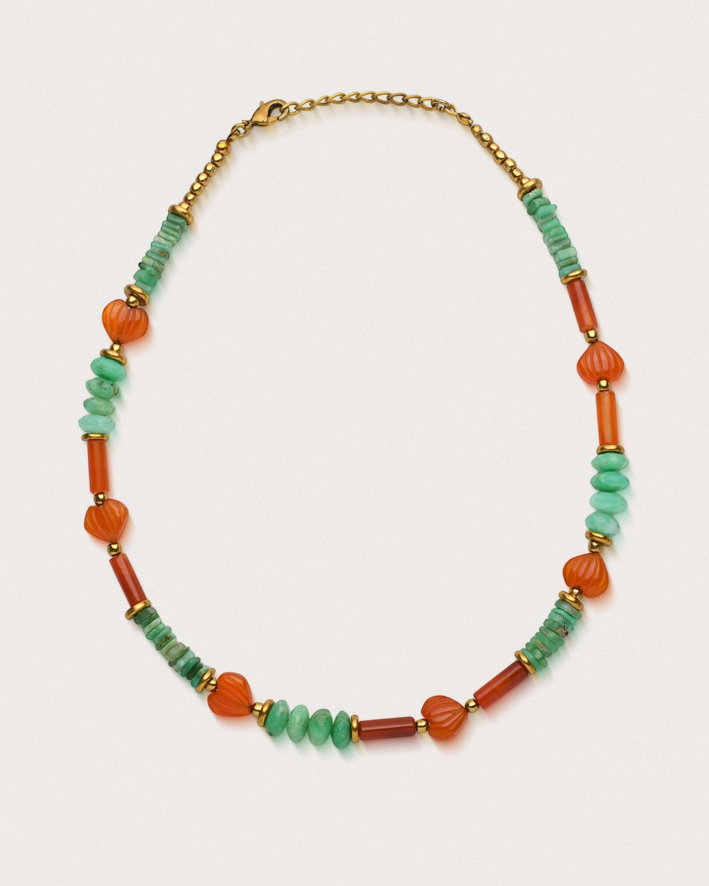 Rani | Carnelian Hearts & Chrysoprase