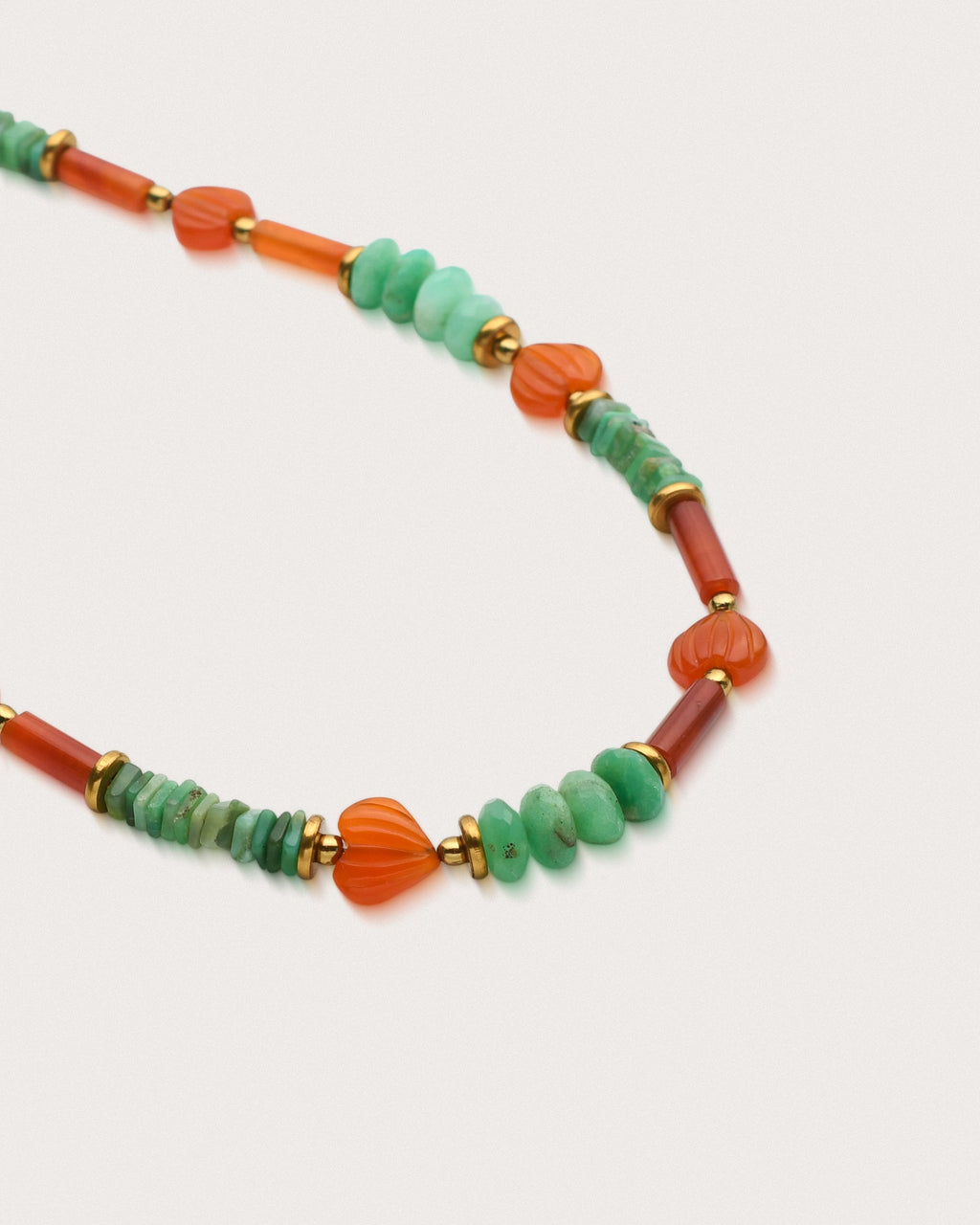 Rani | Carnelian Hearts & Chrysoprase