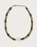 Asha |  Dalmatian Jasper, Variscite & Pearl
