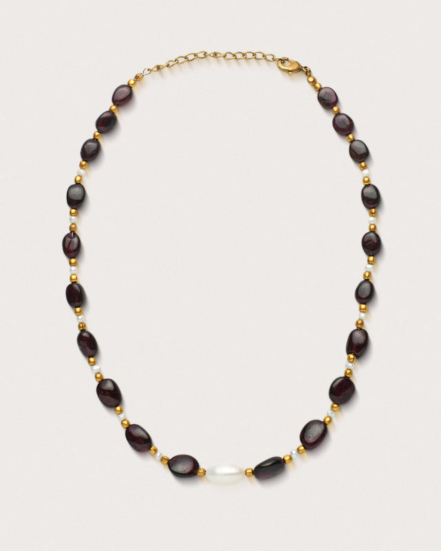 Suri Choker | Garnet & Pearl