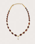 Suri Pendant | Garnet & Pearl