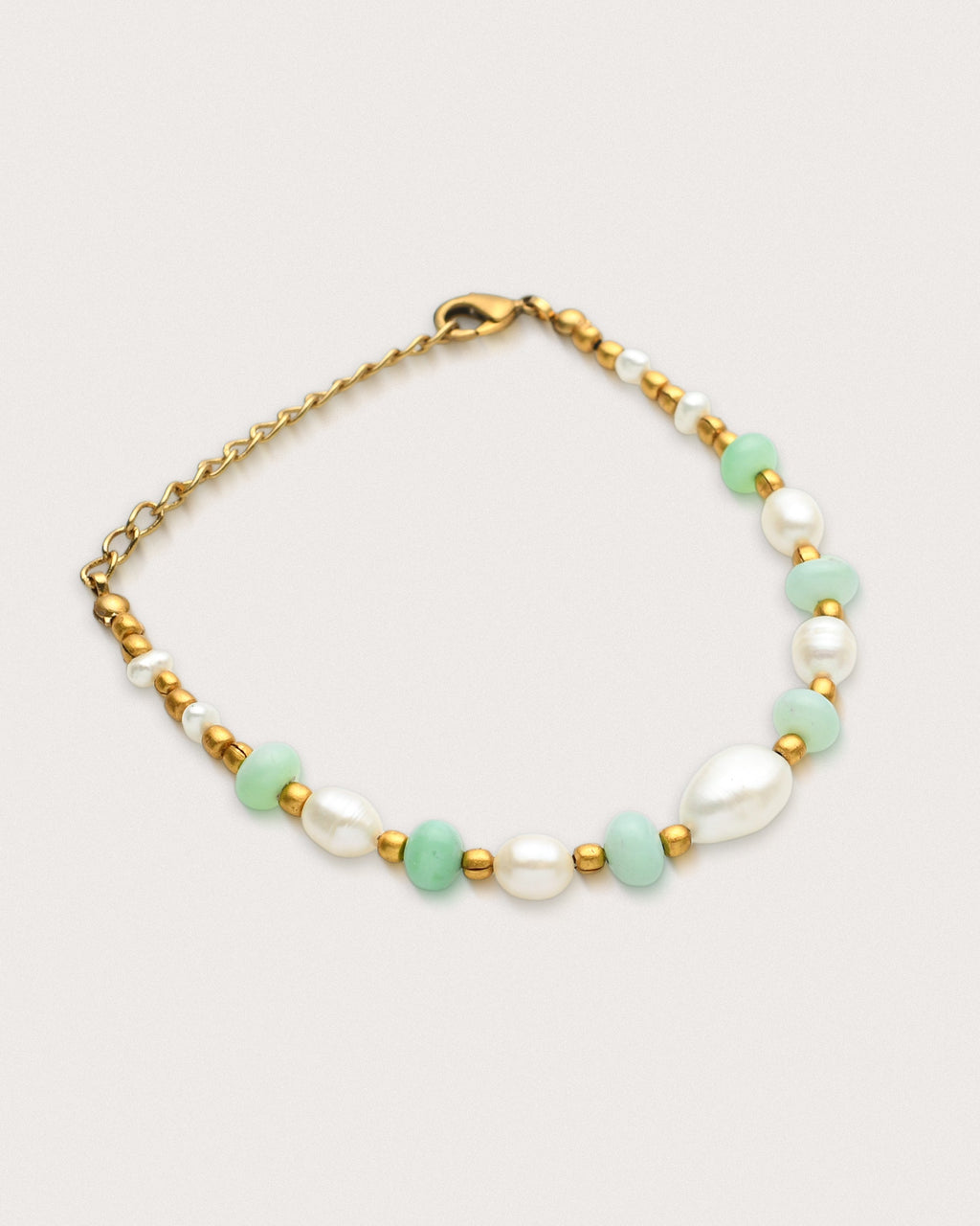Noor Bracelet | Pearl & Green opal