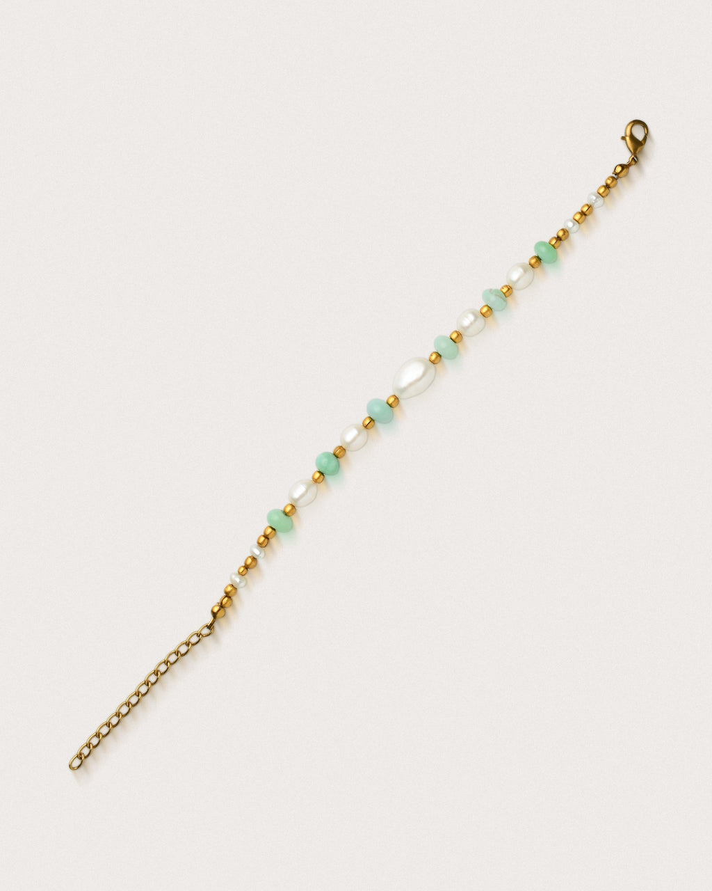 Noor Bracelet | Pearl & Green opal