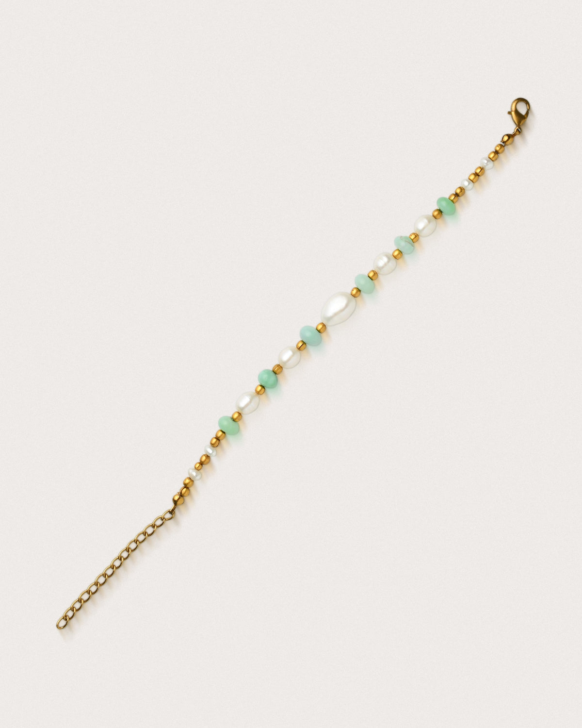 Noor Bracelet | Pearl & Green opal
